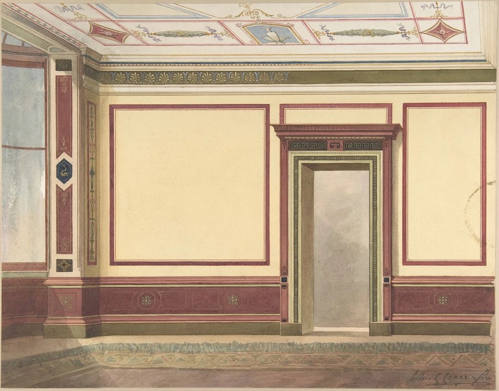 The dining room, laid for service