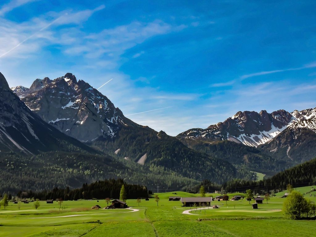 The golf course, looking down the fairway